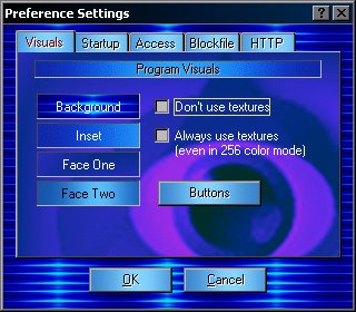 BlueWoo - config window